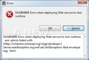 Error Axis WebService
